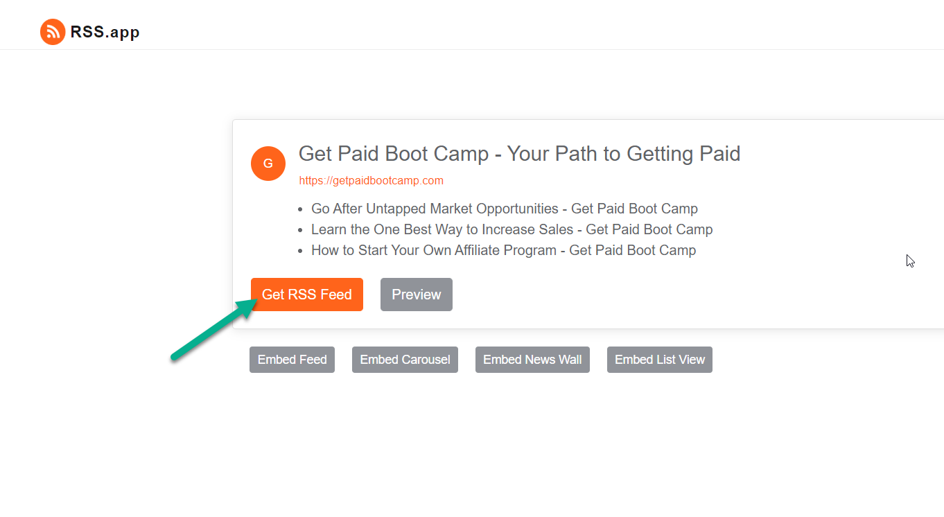 Get RSS Feed for GetPaidBootCamp.com