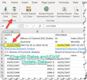Change Dates Update Data