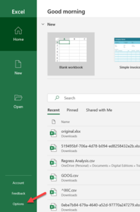 Excel Startup
