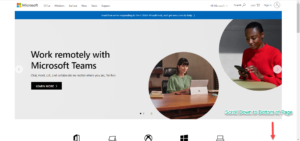 Microsoft's Main Page