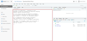 RStudio Cloud Console