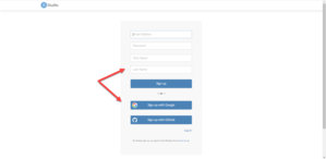 RStudio Cloud Signup Screen