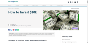 DoughRoller-How to Invest 20K