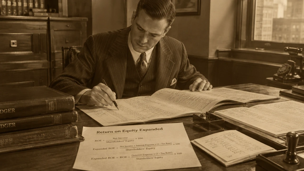 Executive doing work at his desk.